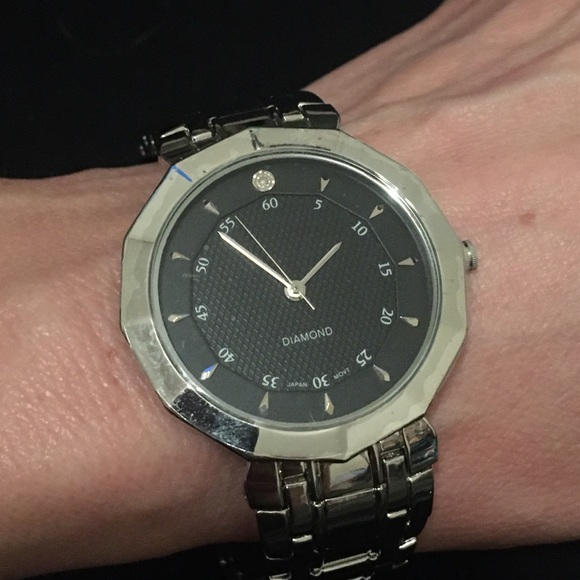 VINTAGE JAPAN MOVT Men’s Silver Tone Watch - Picture 2 of 9